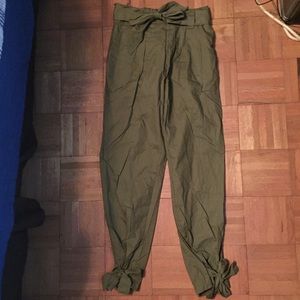 Paperbag Cropped Pants